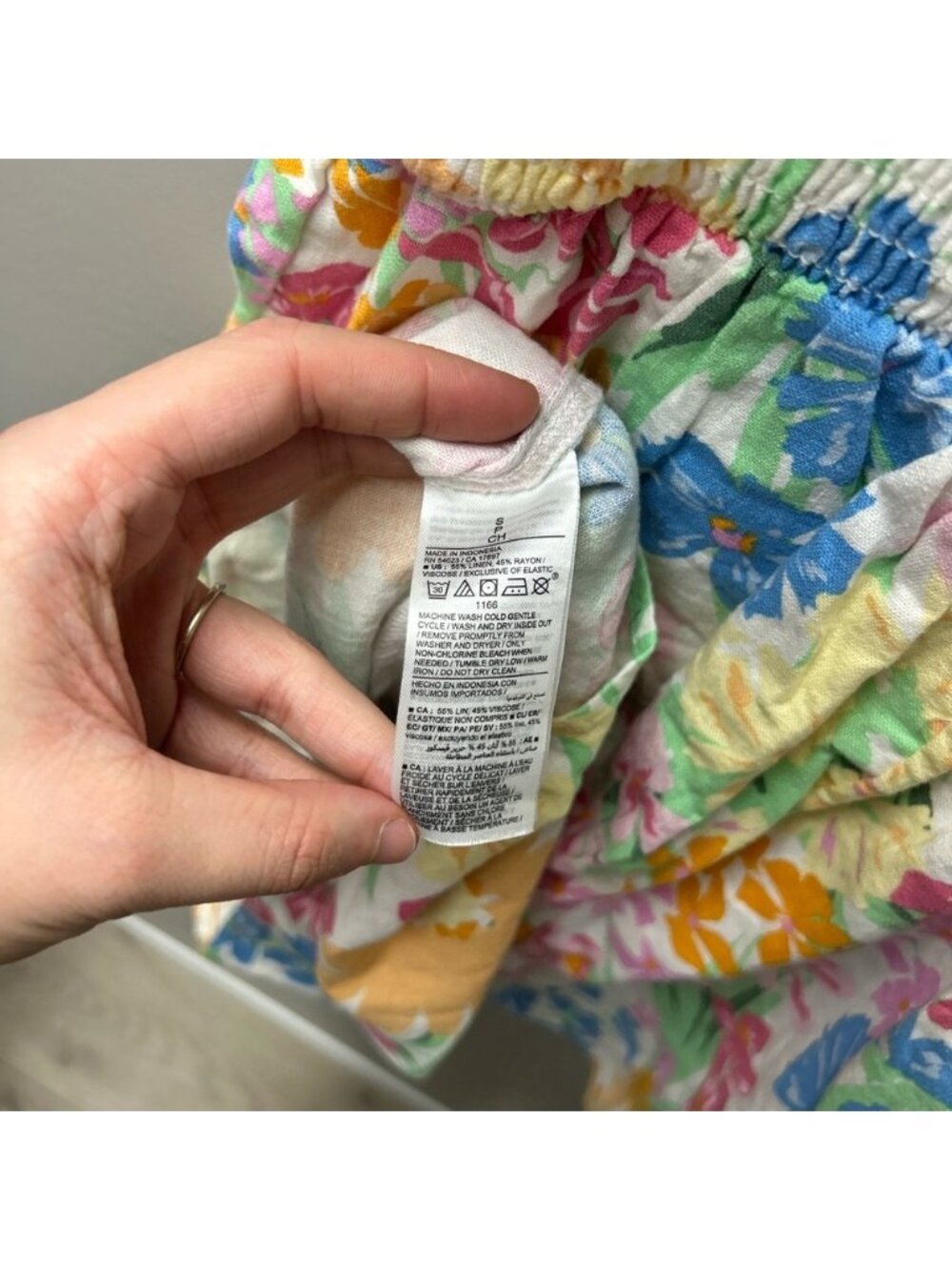 Old Navy Floral Smocked Romper with Cami Straps - Picture 6 of 6